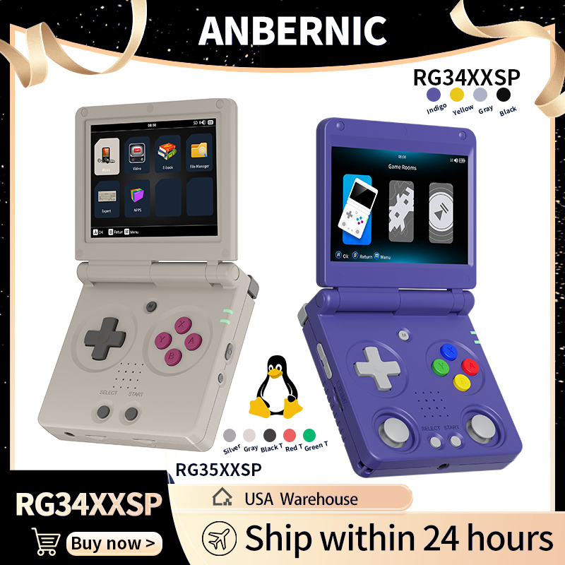 Gaming Console Emulator - Anbernic RG34XXSP RG35XXSP Flip Elde Taşınabilir