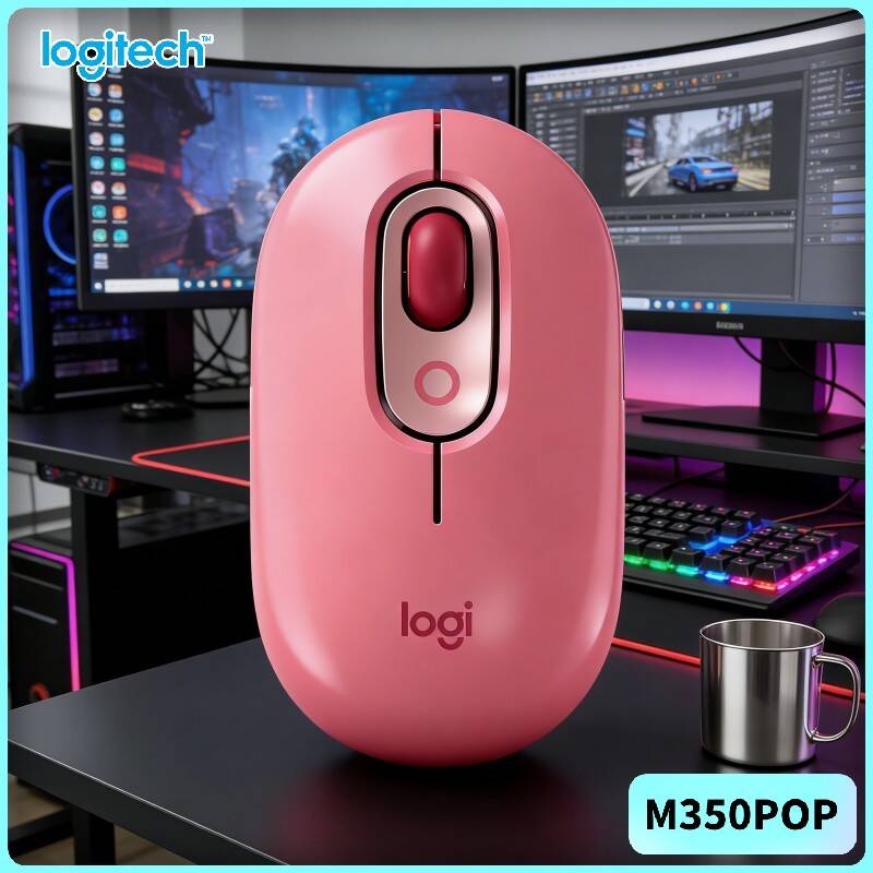 Gaming Console Logitech - Çevre Dostu Logitech POP Mouse Geri