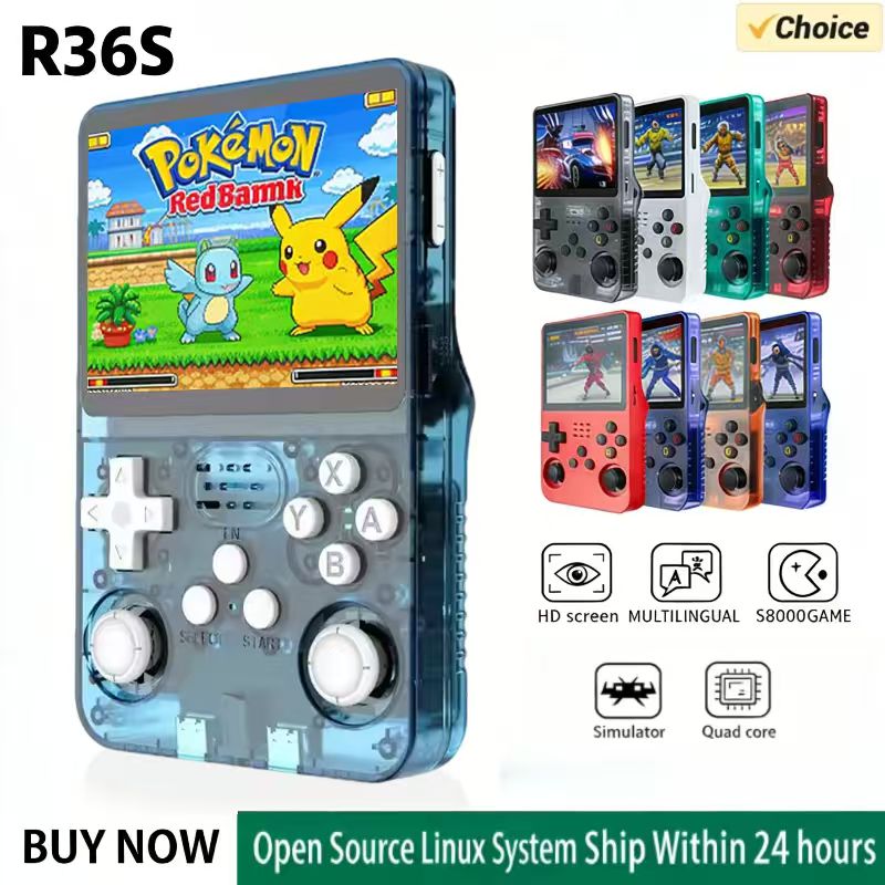 Gaming Console X6 - R36S El Tipi Oyun Konsolu ARKOS