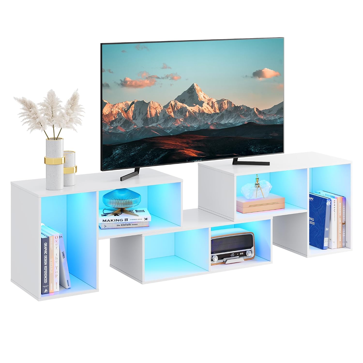 Gaming Console Room - Deforme Olabilen LED Şeritli TV Sehpası
