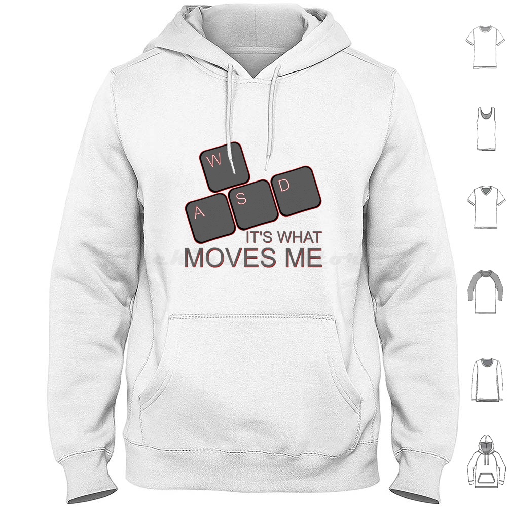 Gaming Console With Keyboard - Wasd Moves Me Kapüşonlular Uzun Kollu