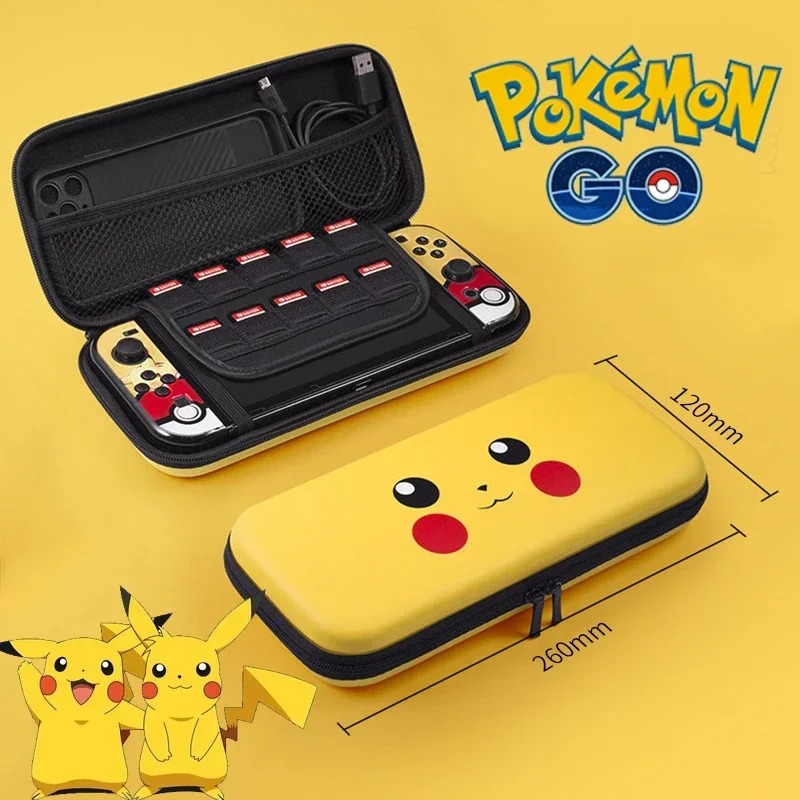 Gaming Console Games - Pokemon Pikachu saklama çantası Anahtarı OLED