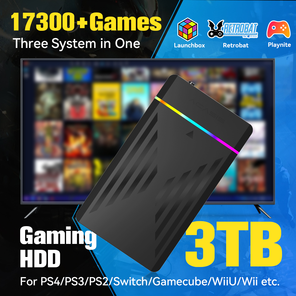 3 TB Taşınabilir Oyun HDD Laun - Gaming Console Emulator incelemesi ve fiyatı